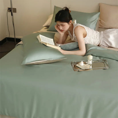 Mulberry Silk Bedding Set Luxury Natural 100% Silk Duvet Cover Set Bed Sheet Pillowcase Single Double Bedsheet King Queen Size