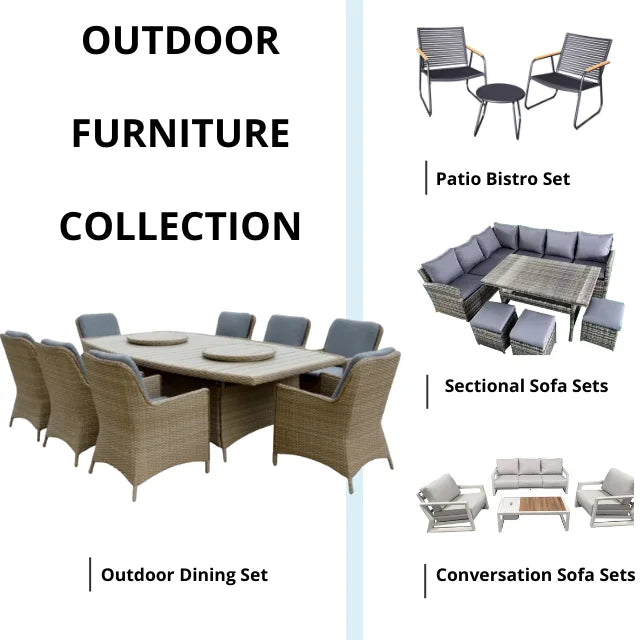 All-Weather 4pcs PE Rattan Sofa Set Luxury Modern Dining and Living Room for Courtyard School Outdoor Garden