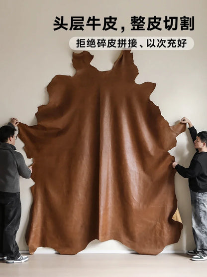 The original bean bag sofa, American retro style, oil wax leather, large sitting, deep, second-hand, first-hand leather, cowhide