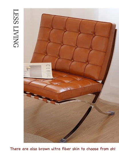 Designer Basarona Single Sofa Chair Balcony Business Guest Negotiation Reception Office Living Room Bedroom Leisure Furniture HY