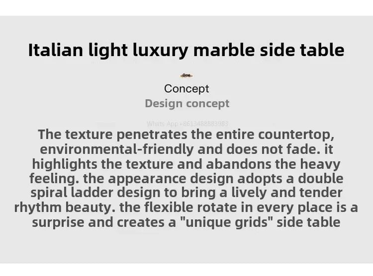 Style Light Luxury Marble Side Table Living Room  Sofa Corner  Creativity Balcony Small   Internet Celebrity Bedside Round