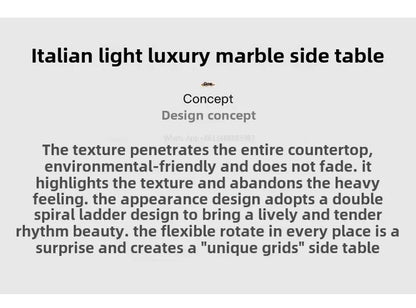 Style Light Luxury Marble Side Table Living Room  Sofa Corner  Creativity Balcony Small   Internet Celebrity Bedside Round
