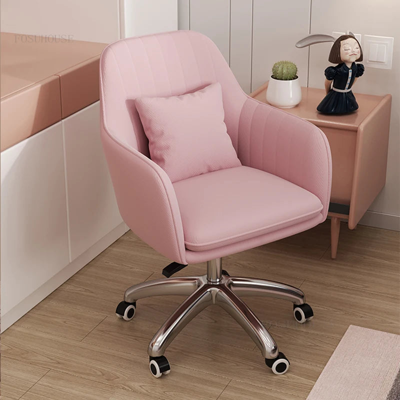 Lift Swivel Office Chairs Bedroom Home Armrest Backrest Leisure Computer Chair Student Dormitory Comfortable Learning Desk Chair