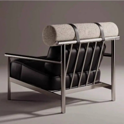 Simple Living Room Chair Sofa Stainless Steel Designer Modern Lounge Stools Bedroom Reception Fauteuil Salon Furniture Home