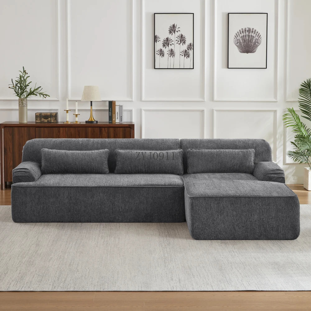 L-shaped luxury cross-section oversized sofa, simple design, living room apartment reception comfortable sofa