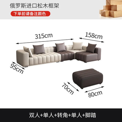 Floor Leather Living Room Sofas Couch Luxury Recliner Corner Pouf Living Room Sofas Lounge Bedroom Divano Postmodern Furniture