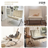 Barcelona single sofa chair living room bedroom designer lazy lounge chair network red small sofa chairs