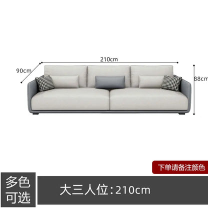 Designer Simple Soft Couches Living Room Comfortable Wood Luxury Modern Sofa Puffs Nordic Home Couch Wohnzimmer Home Furniture
