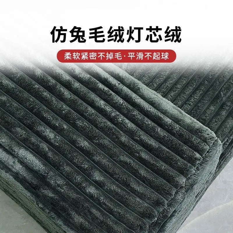 Cashmere corner compression fabric L-shaped block small apartment combination lazy right angle compression sofa