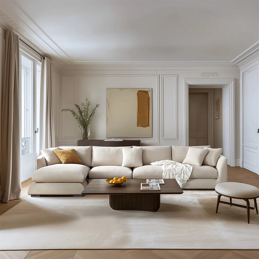 Light Luxury Home Sofa Recliner Design Fabric Sofa Set Corner Living Room Combination Sofa