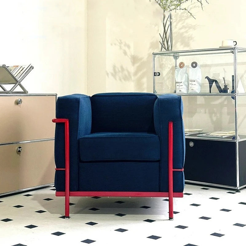 Sofa single chair, living room metal leisure chair
