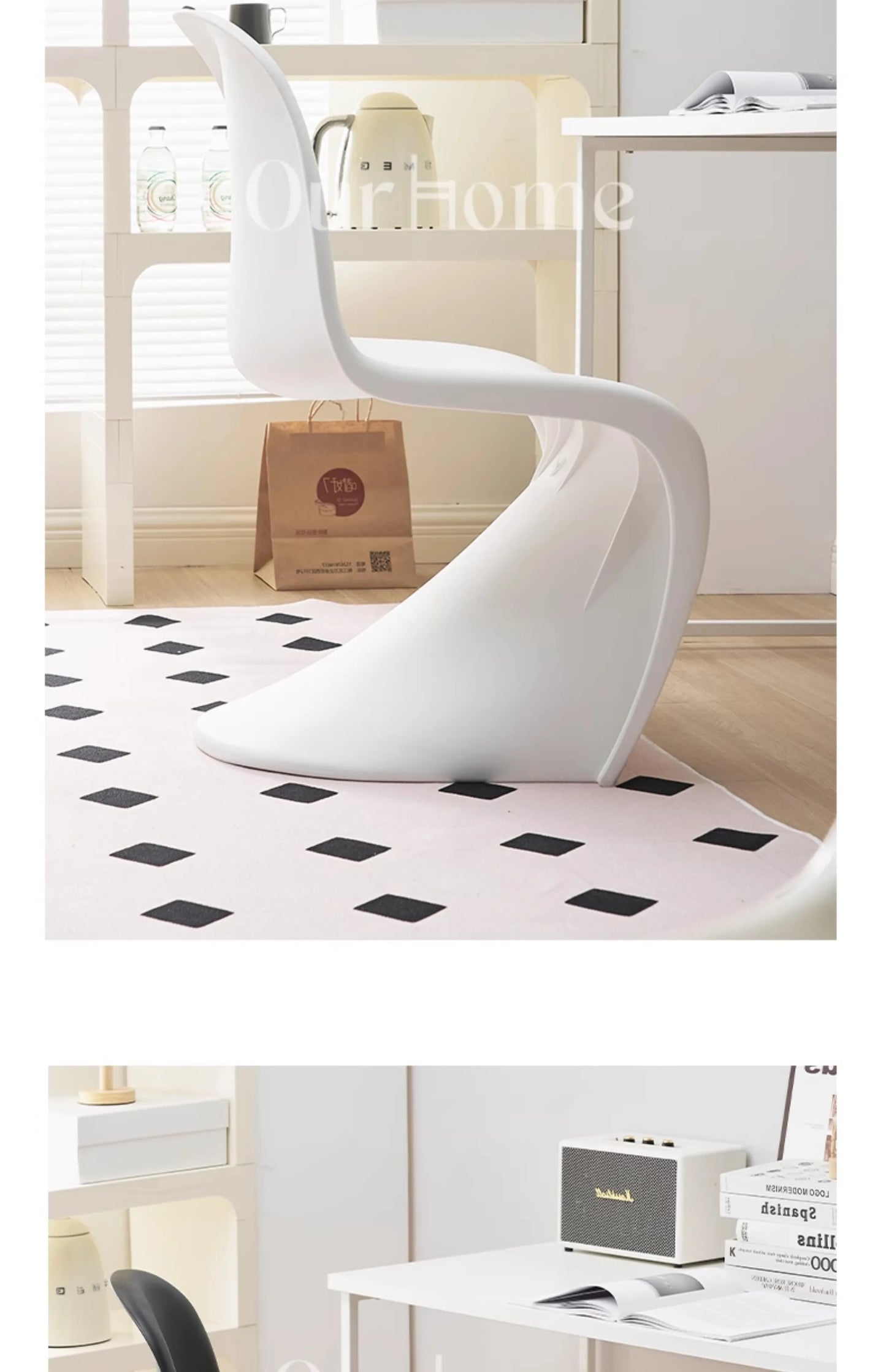 Dining chair Makeup stool Home Nordic minimalist high-end creative style plastic beauty chair