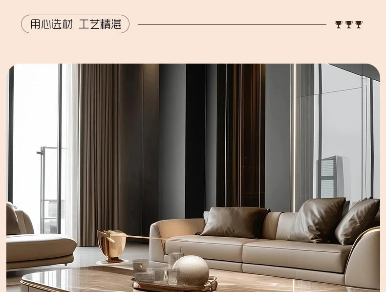 Classic Italian Coffee Tables Brown High Quality Designer Living Room Coffee Tables Modern Luxury Mesa De Centro Furniture Home