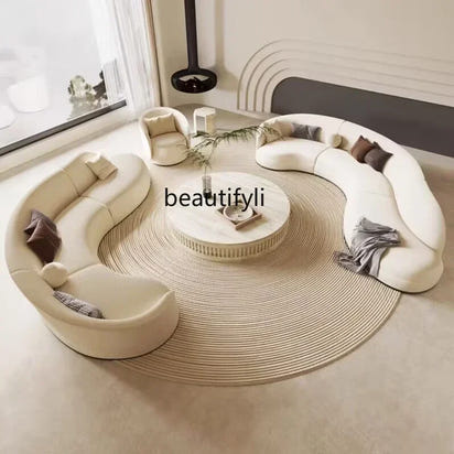 Y48 Nordic living room curved designer sofa hotel lobby multi-person combination sofa