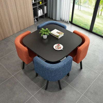 Wholesale Modern   Dining Table Sets 4 6 Chairs Dining Table Wooden Restaurant Cafe Chatting Table
