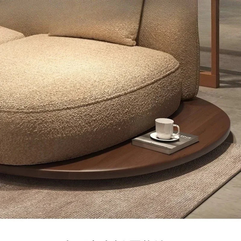 Living Room Coffee Table Designer Creative Three-person Log Style Furniture Modern Simple Modern Morocco Fabric Sectional Sofas