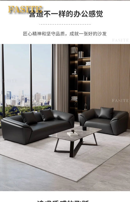 Sofa simple business reception office meeting area leisure rest area three-person coffee table combination