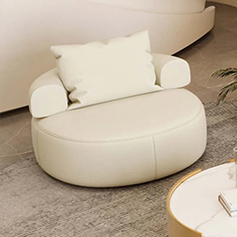 Canapé incurvé de forme spéciale crème vent, célébrité d'internet, magasin de vêtements irrégulier pour femmes, salon de beauté, zone de repos, canapé de réception