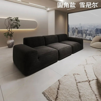 AAModern Vacuum Compression Living Room Lazy Sofa Light Luxury Furniture Corduroy Sponge Filling Multi-Person Sofa Customization