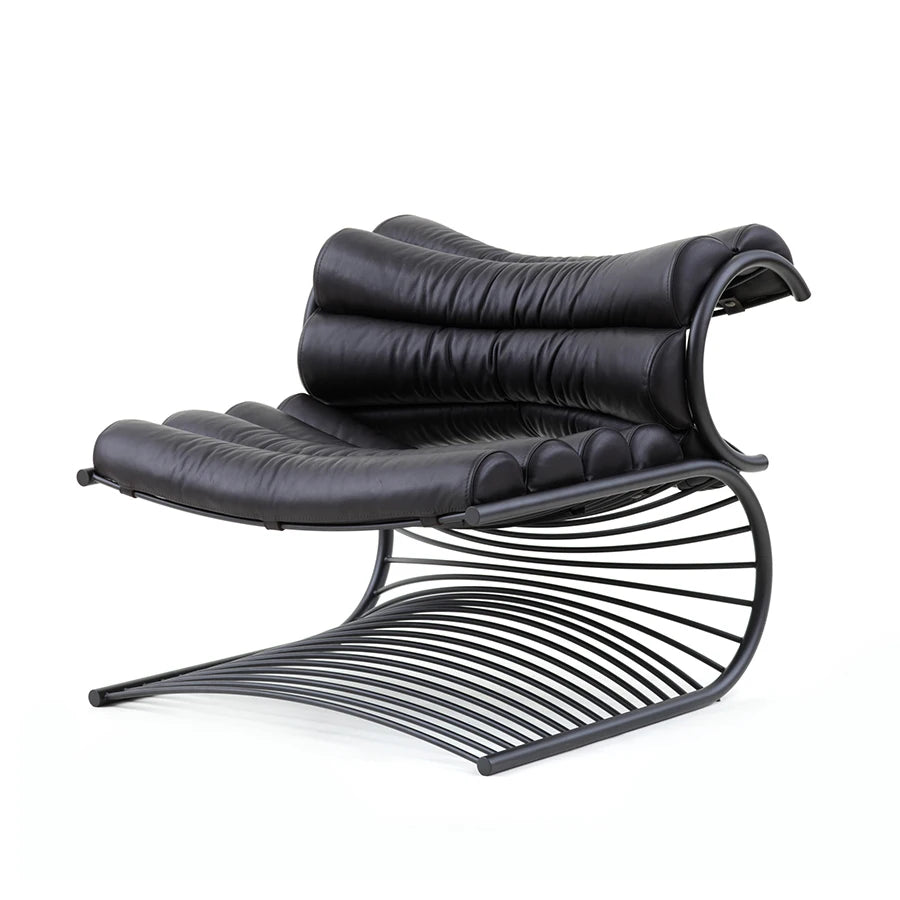 Nordic designer single back lounge chair creative hardware special-shaped home living room ergonomic model