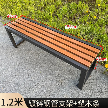 Bancs d'extérieur, repos de parc en bois anticorrosion, chaises à dossier, bancs communautaires carrés d'extérieur, bancs en bois massif, loisirs