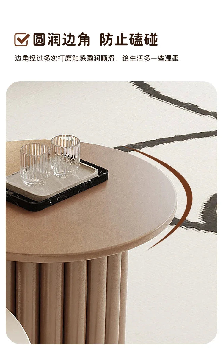 Table d'appoint minimaliste esthétique en bois blanc, ronde, petite Table basse Simple, Design moderne, meubles auxiliaires pour la maison