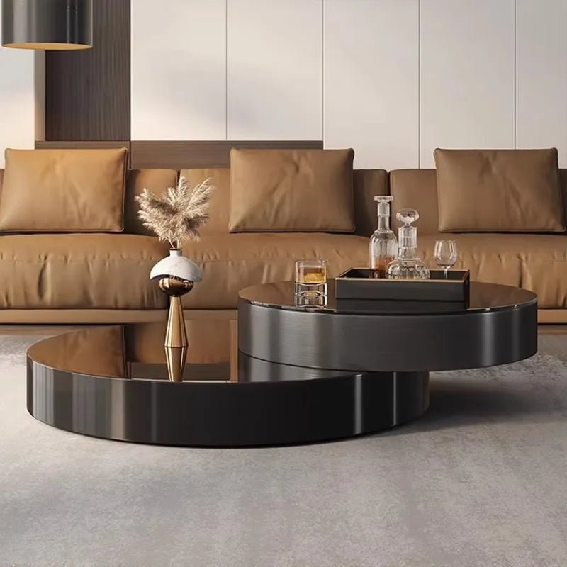 Italian Luxury Rotating Coffee Tables Modern Minimalist Living Room Extension Coffee Table Creative Design Home Furniture FYCT