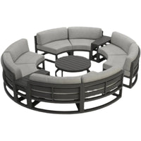 Outdoor sofa, courtyard villa garden outdoor curved leisure sofa combination