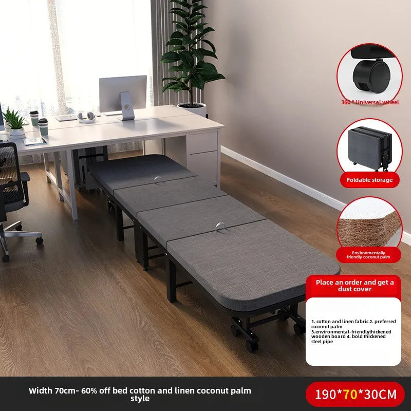 Rollaway bed Single office lunch break bed Nap bed Portable retractable hidden escort bed Rollaway bed Camp bed