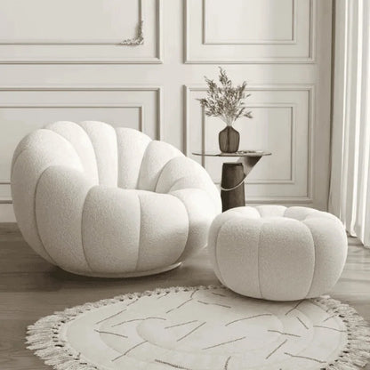 JC Lazy Pumpkin Sofa Sleepable and Reclining Lounge Chair Living Room Small Apartment Swivel Sofa Chair