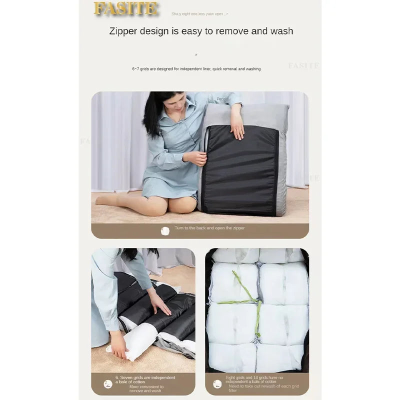 Folding Backrest Chair, Lazy Sofa, Bedroom, Dormitory, Single Seat Cushion, Bed Backrest, Bay Window, Balcony Tatami