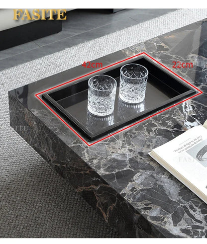 Marble Top Coffee Table Living Room Luxury Stone Rectangular Coffee Table Modern Topper Italian Table Home Furniture