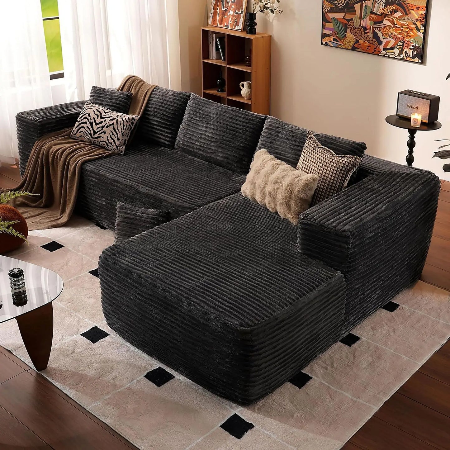 Compressed fabric sofa segmented, free combination, integrated sofa