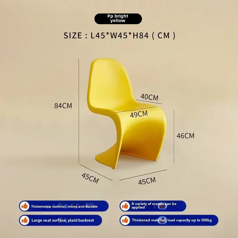 Dining chair transparent plastic chair Nordic home simple modern back chair makeup stool