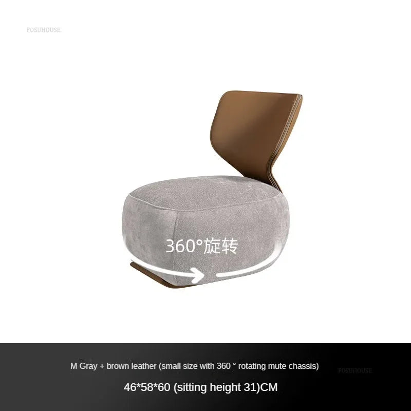 Modern Designer Leisure Living Room Chair Balcony Back Chair Living Room Furniture Nordic Luxury Small Apartment Lazy Sofa Chair