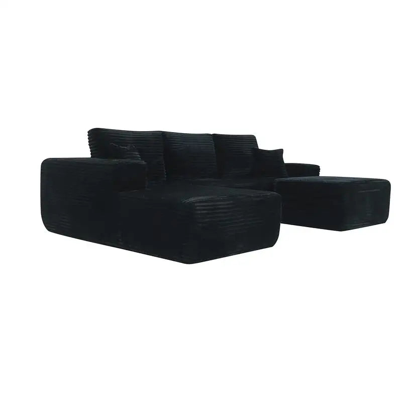105.7" U-Shaped Modular Sectional Couch, Modern Deep Seat Sofa for Living Room or Bedroom, No Assembly Needed, Plush Fabric,