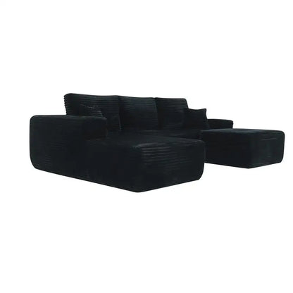 105.7" U-Shaped Modular Sectional Couch, Modern Deep Seat Sofa for Living Room or Bedroom, No Assembly Needed, Plush Fabric,