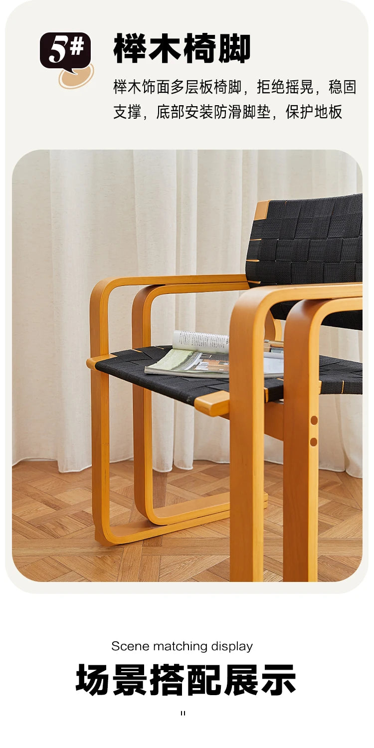 Solid Wood Woven Fabric Dining Chairs,Backrest Armchair,Furniture,Customized,Home,Living Room,Desk Stool