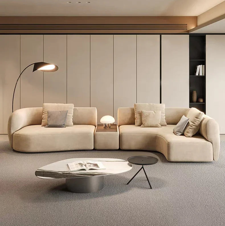 P32 Minimalist sofa large apartment living room special-shaped corner fabric, modular combination sofa