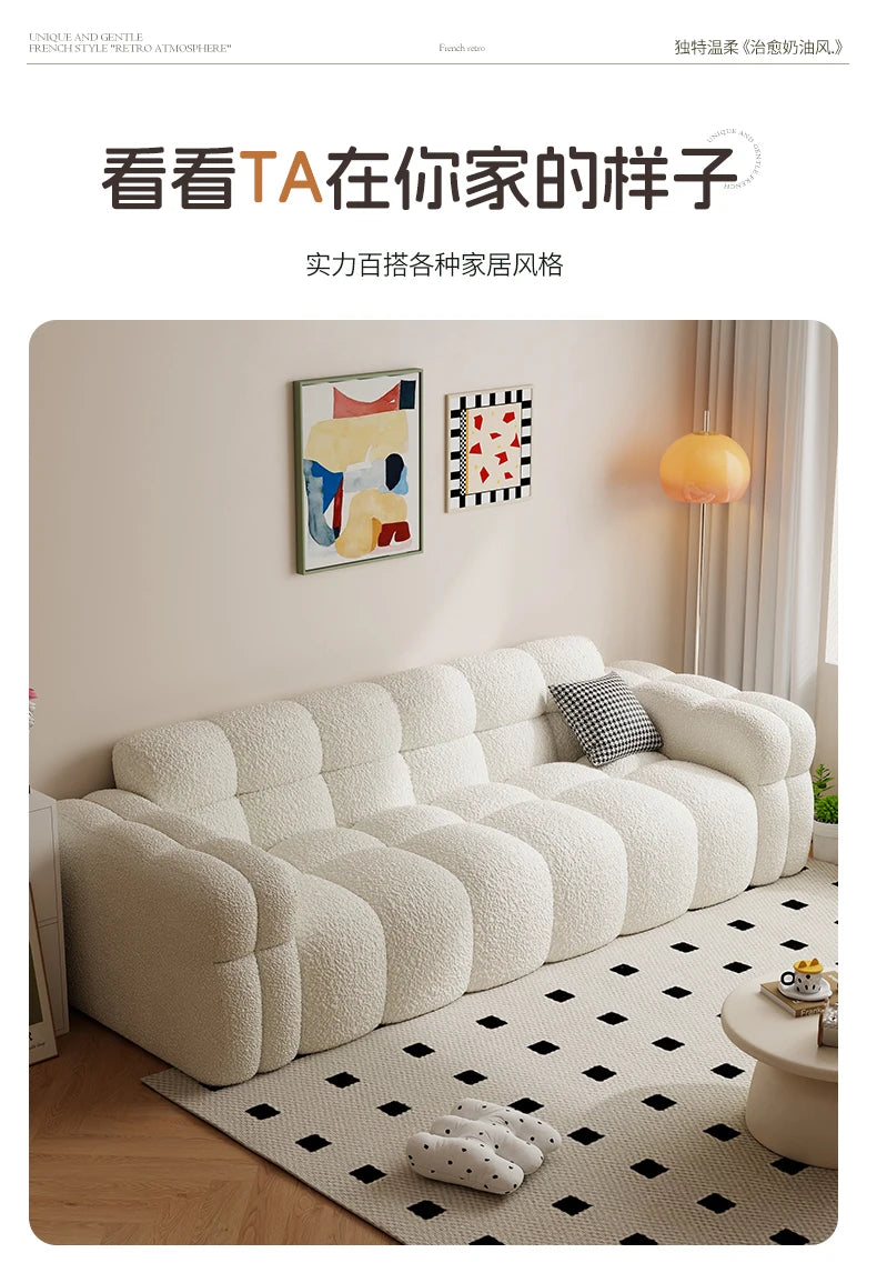 Plush Lounge Sofas Comfortable Minimalist Large Soft Sofa Apartment Romantic Elegant Sedie Da Soggiomo House Accessories