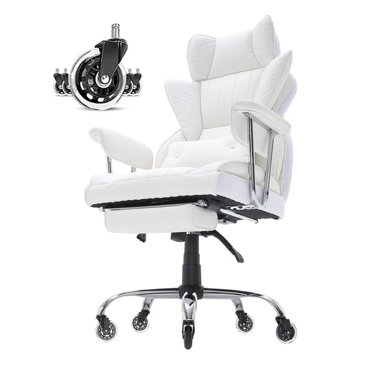 Uimoso Executive Office Chair Reclining Office Chair with Footrest 90-120°