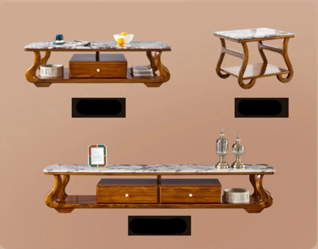 Head Layer Cowhide Living Room Luxury Coffee Table Modern Soggiorno Home Furniture