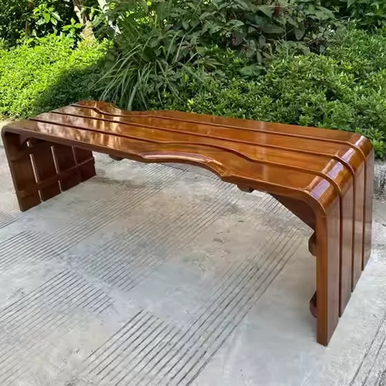 Leisure Wooden Patio Galvanized Steel Outdoor Bench Iron Seats Design Park Garden Benches Garden Waiting Bench