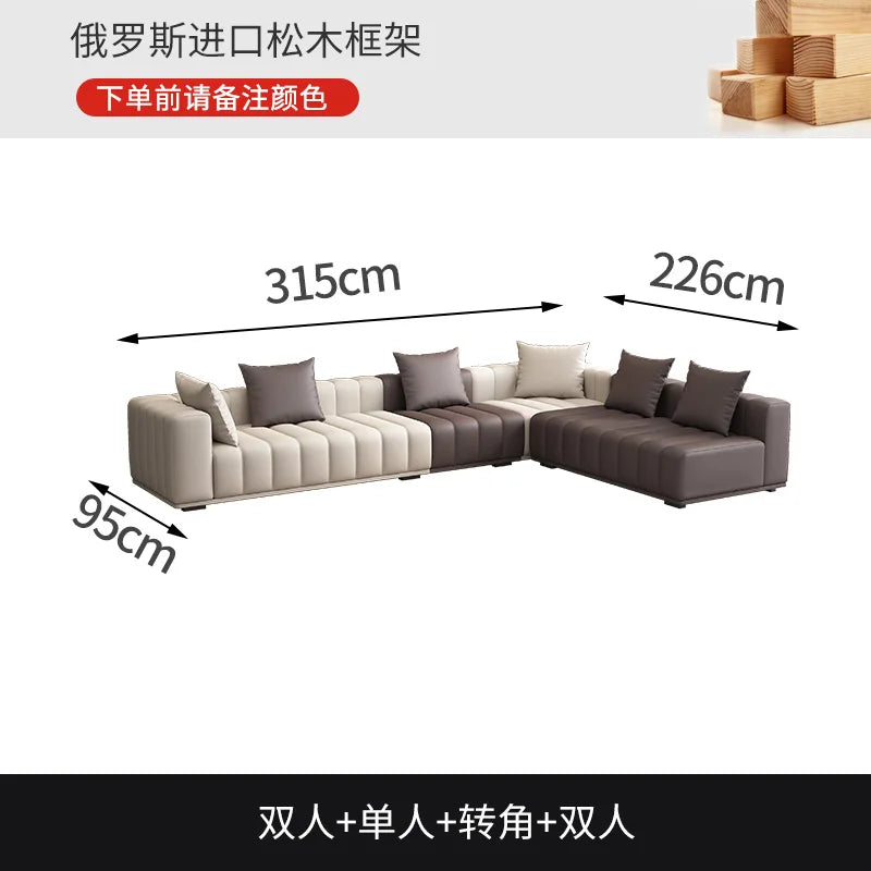 Floor Leather Living Room Sofas Couch Luxury Recliner Corner Pouf Living Room Sofas Lounge Bedroom Divano Postmodern Furniture