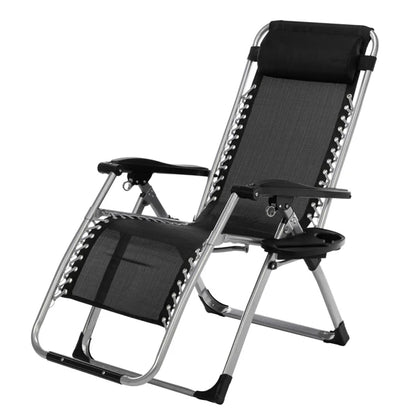 Infinity Zero Gravity Chair with Pad, Patio Chairs with Pillow and Utility Tray Adjustable Folding Recliner for Deck,Patio,Beach