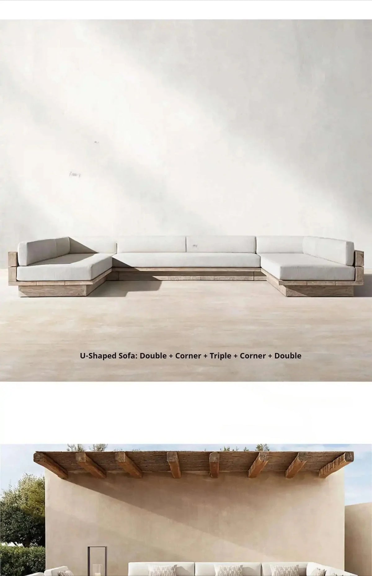 Japanese Style Waterproof and Sunscreen Garden Sofa, Minimalist Designer, Modern Garden Sofa, Artistic Outdoor Furniture, Divano