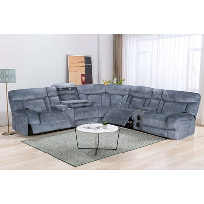 Recliner Sofa Set Hot Selling Modern Design Comfortable Leather Extendable Wood Frame Living Room Furniture Couch 7014