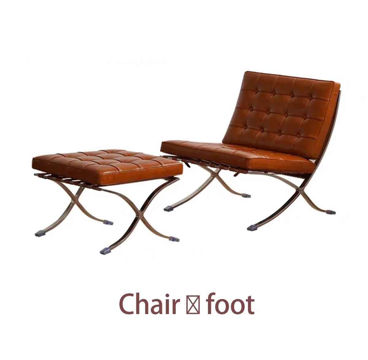 Nordic Bacelona Chair Single  Balcony Antique Metal Style Living Room Office Negotiation Chair Designer Leisure