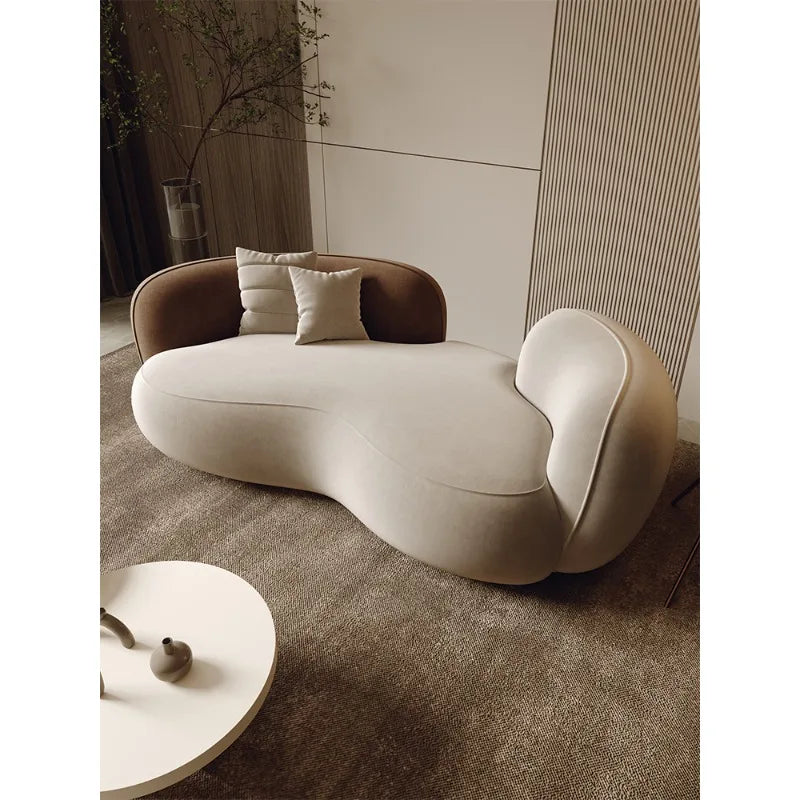 Italian minimalist curved special-shaped sofa studio designer women's clothing store