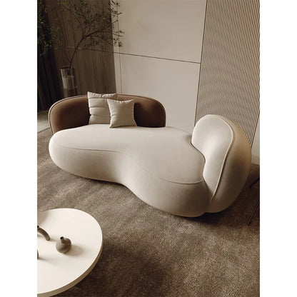 Italian minimalist curved special-shaped sofa studio designer women's clothing store